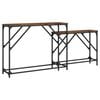 vidaXL Nesting Console Table | Smoked oak | Engineered wood, Metal | Large