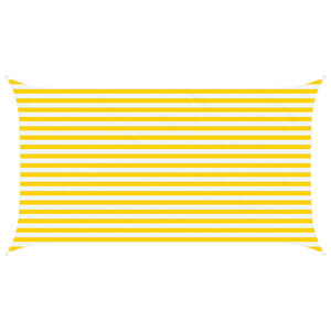 vidaXL Sun Shade Sail Yellow and White 4,5 x 2,5 m