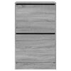 vidaXL Shoe Cabinet Grey Sonoma 60x34x96.5 cm Engineered Wood