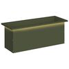 vidaXL Garden Planter with LED Olive Green 30 x 80 x 30 cm Steel