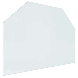 vidaXL Fireplace Glass Plate Transparent 80 x 60 cm Glass