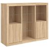 vidaXL Sideboards with LED Lights 3 pcs Sonoma Oak Engineered Wood