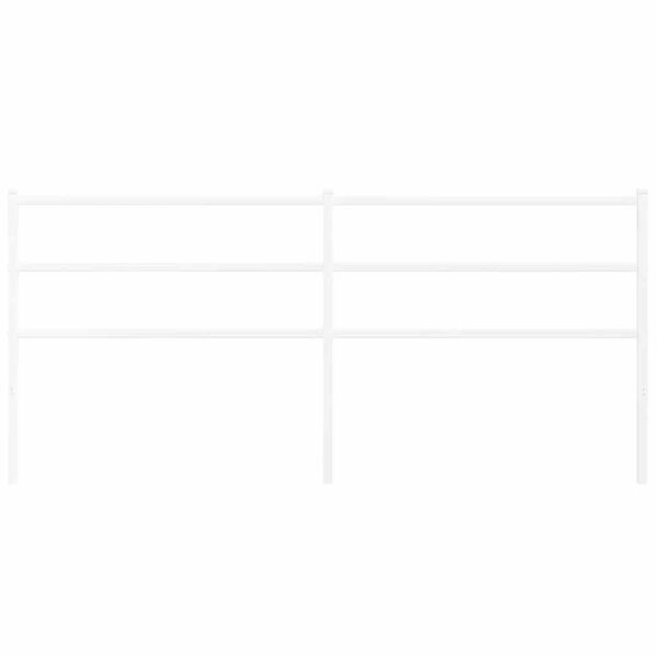 vidaXL Metal Replace Headboard White 200 cm