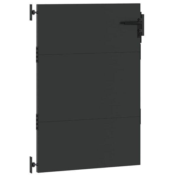 vidaXL Garden Gate Black 85 x 150 cm Powder-coated steel
