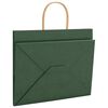 vidaXL Paper Bags 50 pcs with Handles Green 32x22x24 cm