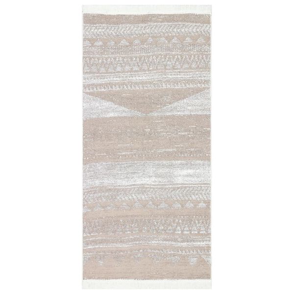 vidaXL Rug Beige 80x150 cm Cotton