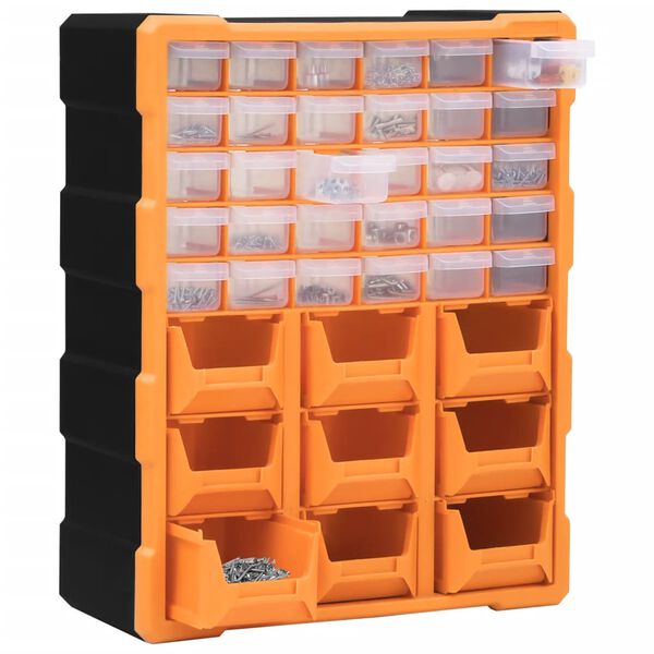 vidaXL Multi-drawer Organiser with 39 Drawers 38x16x47 cm