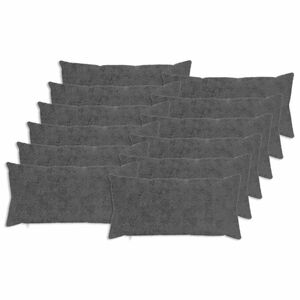 vidaXL Cushion Cover 12 pcs HEERLEN Dark Grey 40 x 80 cm