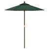 vidaXL Garden Parasol with Wooden Pole Green 196x231 cm