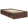 vidaXL Bed Frame with Headboard Brown Oak 100 x 200 cm Engineered wood