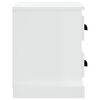 vidaXL Bedside Cabinet White 60x35.5x45 cm
