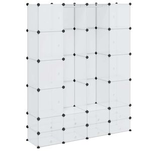 vidaXL Modular Cabinet 18 Compartments White 37x146x180.5 cm