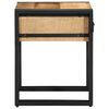 vidaXL End Table Brown and Black 40 x 40 x 50 cm Solid Mango Wood
