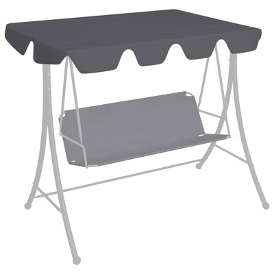 vidaXL Replacement Canopy for Garden Swing Anthracite 150/130x105/70cm