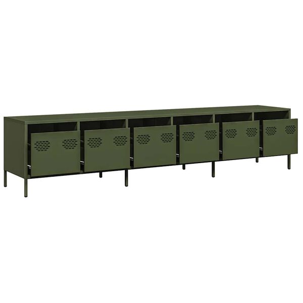 vidaXL TV Cabinet Olive Green 202x39x43.5 cm Cold-rolled Steel