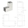 vidaXL Post Connector L Shape Galvanised Metal 81x81 mm