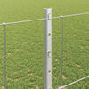 vidaXL Fence with Post Silver 1.2 x 25 m Steel