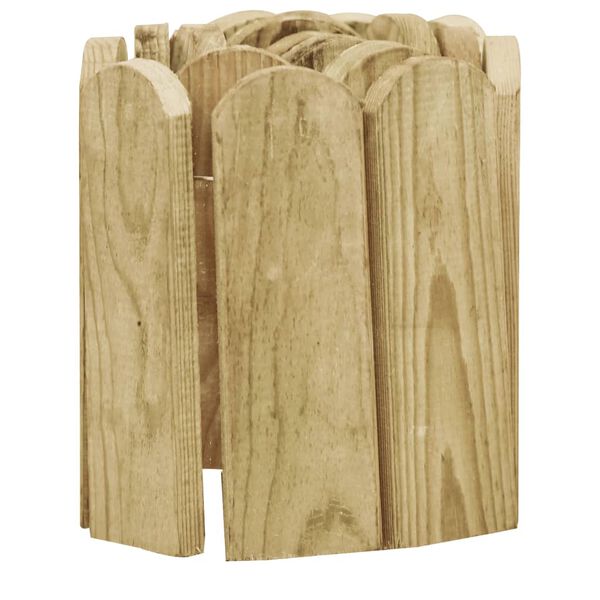 vidaXL Border Roll Green 120 cm Impregnated Pinewood