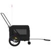 vidaXL Pet Bike Trailer Black Oxford Fabric and Iron