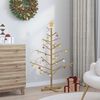 vidaXL Wooden Christmas Tree with Stand Brown 125 cm Solid pine wood