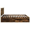 vidaXL Bed Frame Smoked Oak 180 x 200 cm Solid Pine Wood