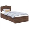 vidaXL Bed Frame with Headboard Brown Oak 100 x 200 cm Engineered Wood