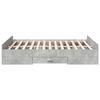 vidaXL Bed Frame with Drawers without Mattress Concrete Grey 120x200 cm