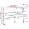 vidaXL Headboard with Shelves Wax Brown 140 cm Solid Wood Pine