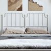 vidaXL Metal Replace Headboard White 150 cm