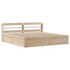 vidaXL Bed Frame with Headboard 180x200 cm Super King Solid Wood Pine