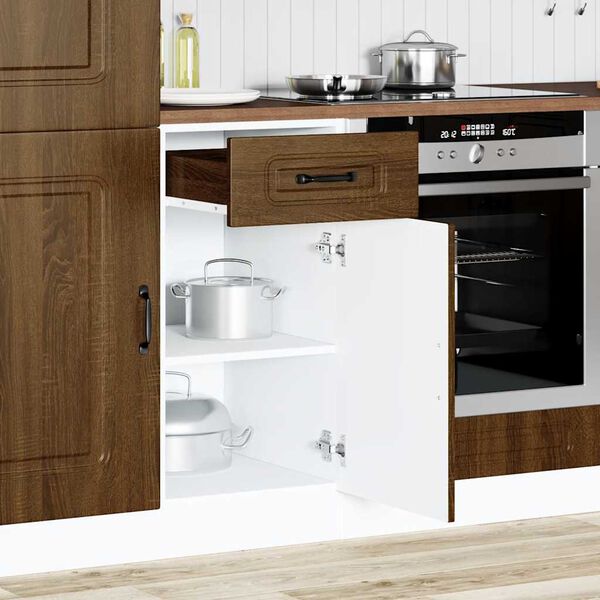 vidaXL Kitchen Base Cabinet Kalmar Brown Oak Engineered Wood