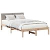 vidaXL Bed frame Brown and taupe 120 x 190 cm Solid pine wood