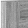vidaXL Headboard Cabinet with LED Grey Sonoma 220x16.5x103.5 cm