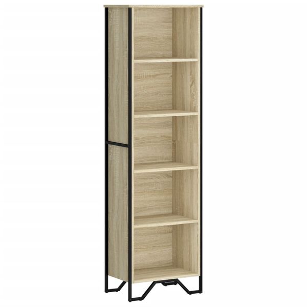 vidaXL Bookcase Sonoma Oak 50x31x169 cm Engineered Wood
