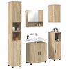 vidaXL Bathroom Furniture Set 5 pcs Sonoma Oak Engineered wood & Metal