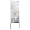 vidaXL Garden Privacy Screen Floral Silver 50 x 140 cm Stainless steel