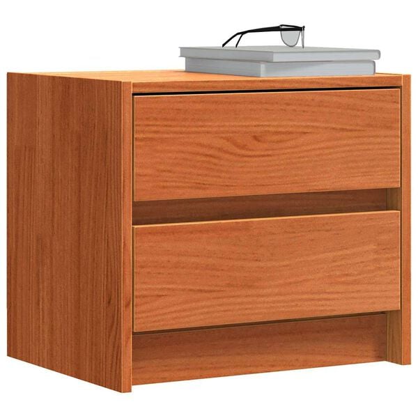 vidaXL Bedside Tables 2 pcs Wax Brown 40 x 30.5 x 35.5 cm Pine Wood