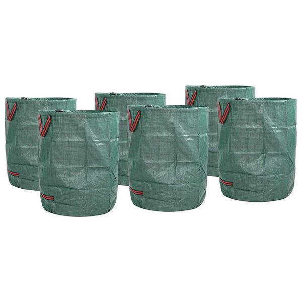 vidaXL Garden Waste Bags 12 pcs Green 66 x 66 x 83.5 cm Polypropylene