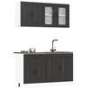 vidaXL 4 Piece Kitchen Cabinet Set Kalmar Black Engineered Wood