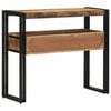 vidaXL Console Table with Shelf Brown 90 x 33 x 75 cm Solid Mango Wood