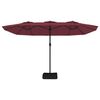 vidaXL Double-Head Garden Parasol Bordeaux Red 449x265 cm