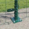 vidaXL Fence with Posts Green 1 x 10 m Steel