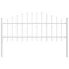 vidaXL Garden Fence 7 pcs White 170 x 115 cm Powder-Coated Steel