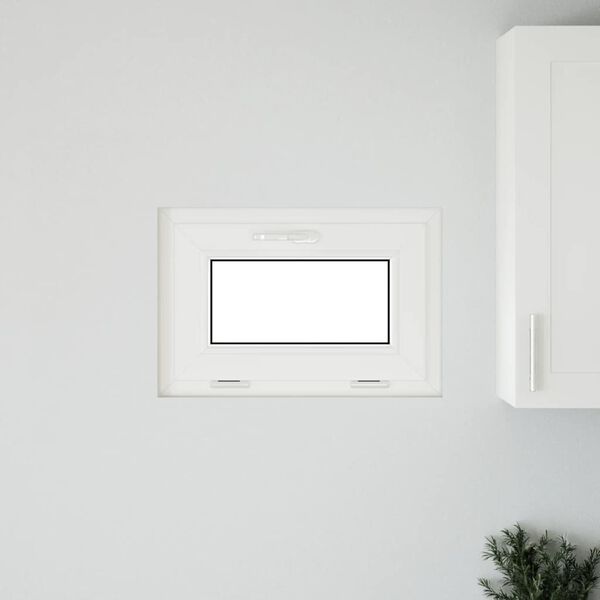vidaXL Basement Window RISOR 60x40 cm Tilt 3 Glazing White