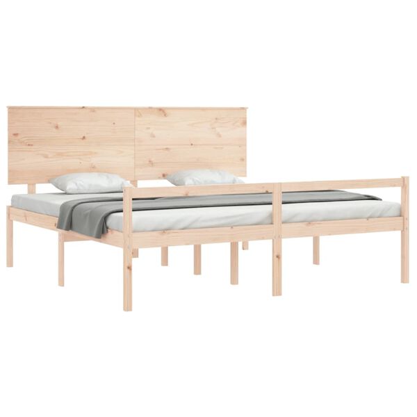 vidaXL Senior Bed without Mattress Super King Size Solid Wood