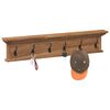 vidaXL Wall Mounted Coat Rack Natural 100 x 10 x 20 cm Solid Teak Wood