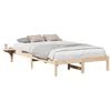 vidaXL Bed Frame Natural 120 x 190 cm Solid Pine Wood
