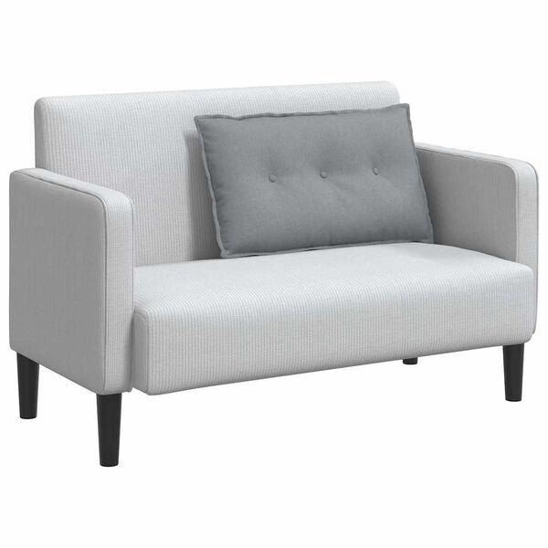 vidaXL Back Pillow Light Grey 80 x 19 x 50 cm Fabric