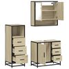 vidaXL 3 Piece Bathroom Furniture Set Sonoma Oak Engineered Wood