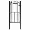 vidaXL Fence Gate with Spikes EMMEN 100 x 200 cm Powder-coated steel